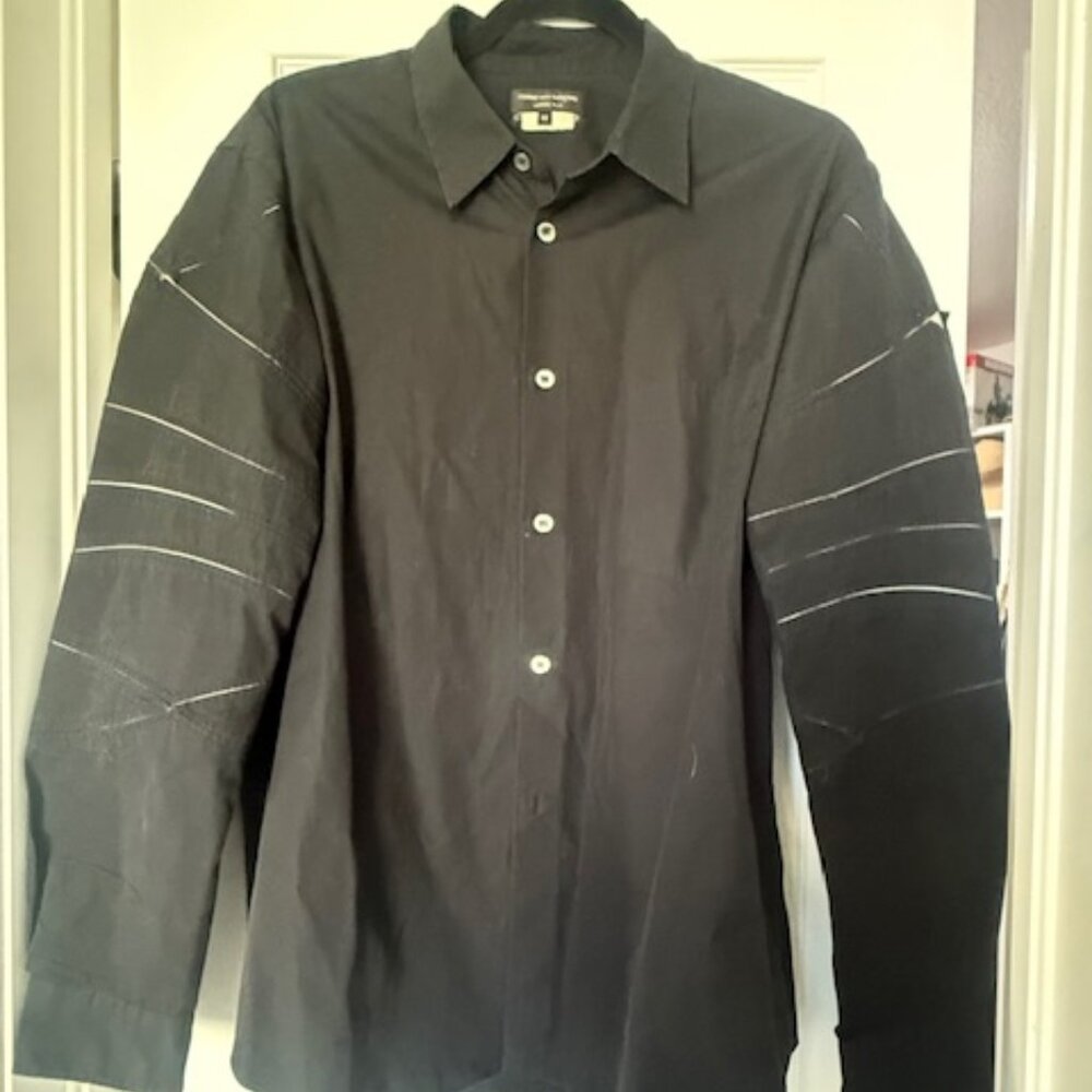 COMME des GARCONS HOMME PLUS Black  L/S Size: M Men's Button Down